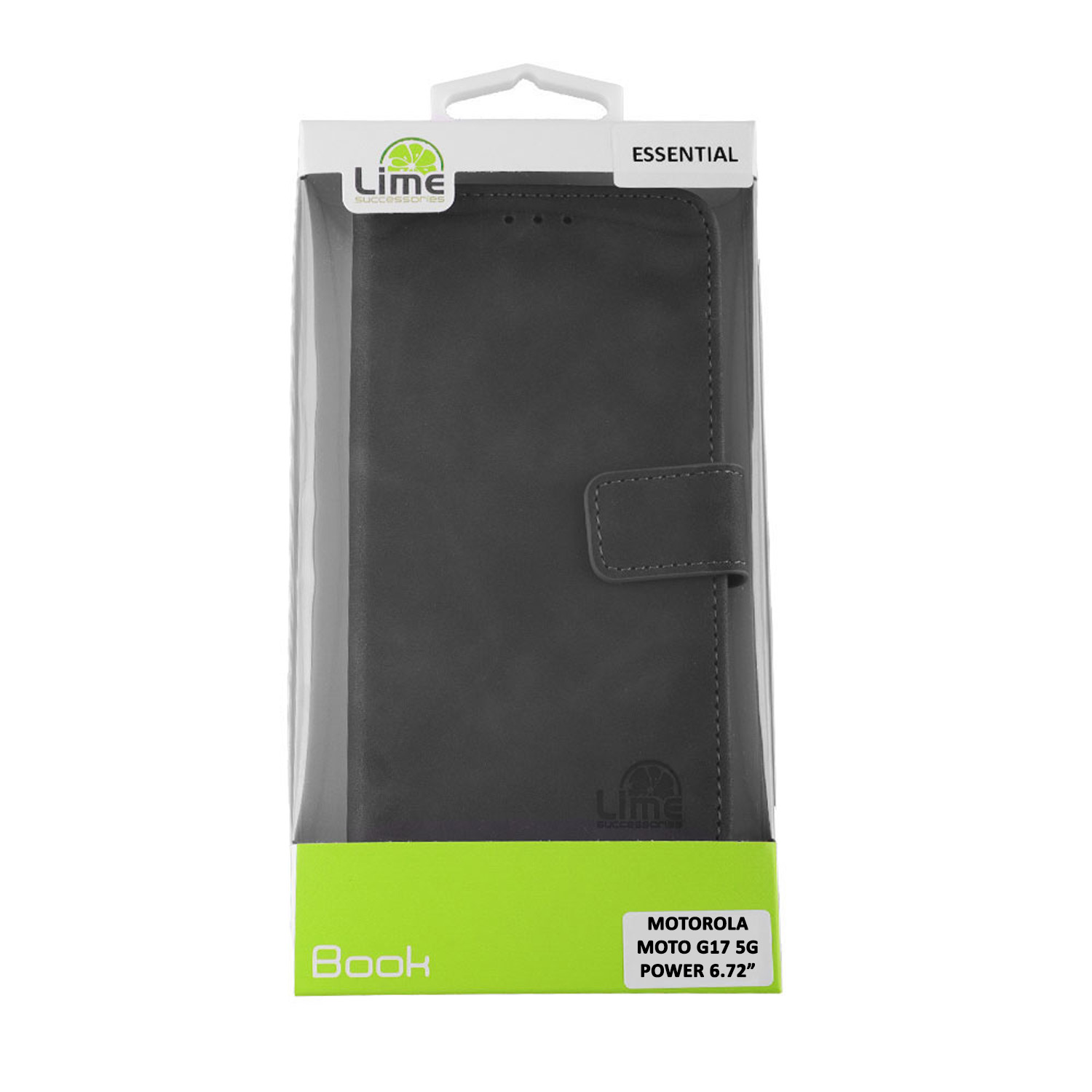 LIME ESSENTIAL ΘΗΚΗ MOTOROLA MOTO G17 POWER 6.72in MAGNET BOOK STAND CLIP GREY - Image 5