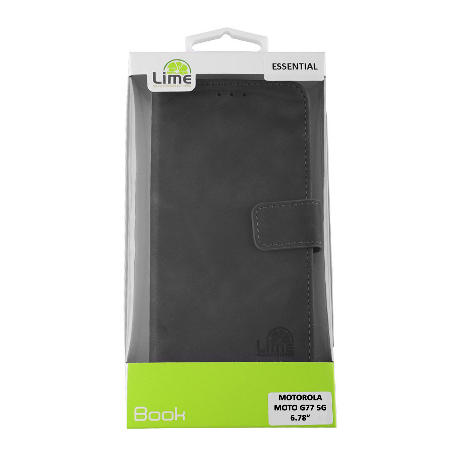 LIME ESSENTIAL ΘΗΚΗ MOTOROLA MOTO G77 5G 6.78in MAGNET BOOK STAND CLIP GREY - Image 5