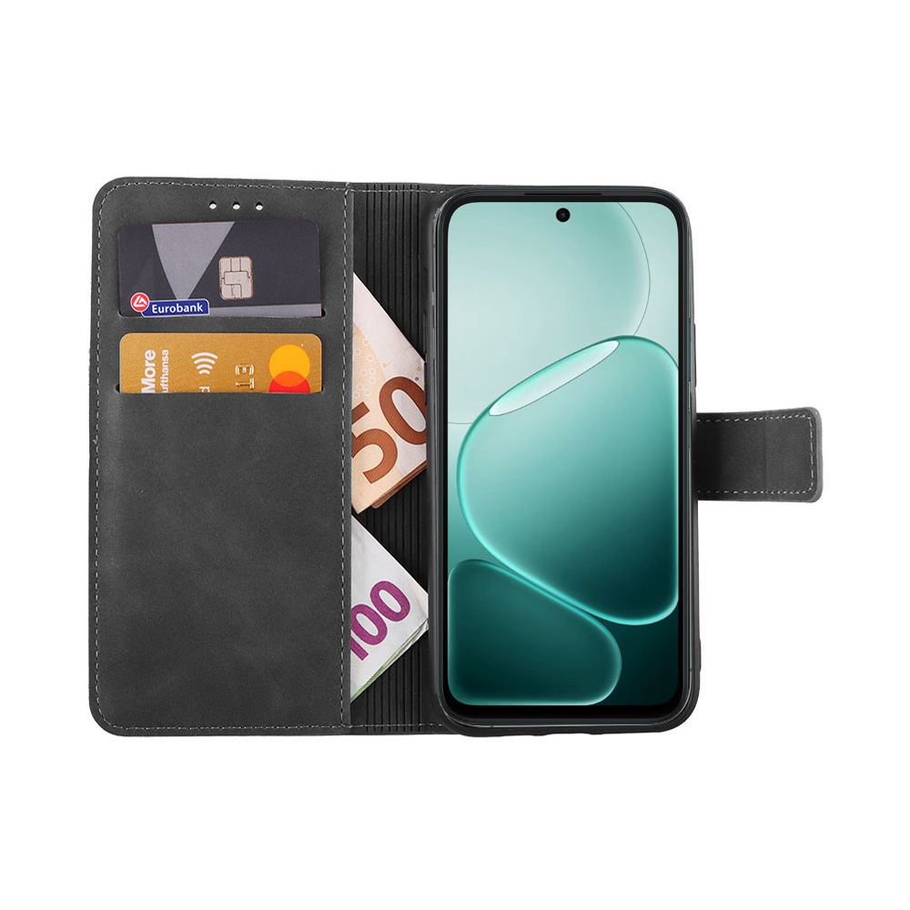 LIME ESSENTIAL ΘΗΚΗ OPPO A6 5G 6.75in MAGNET BOOK STAND CLIP GREY - Image 2