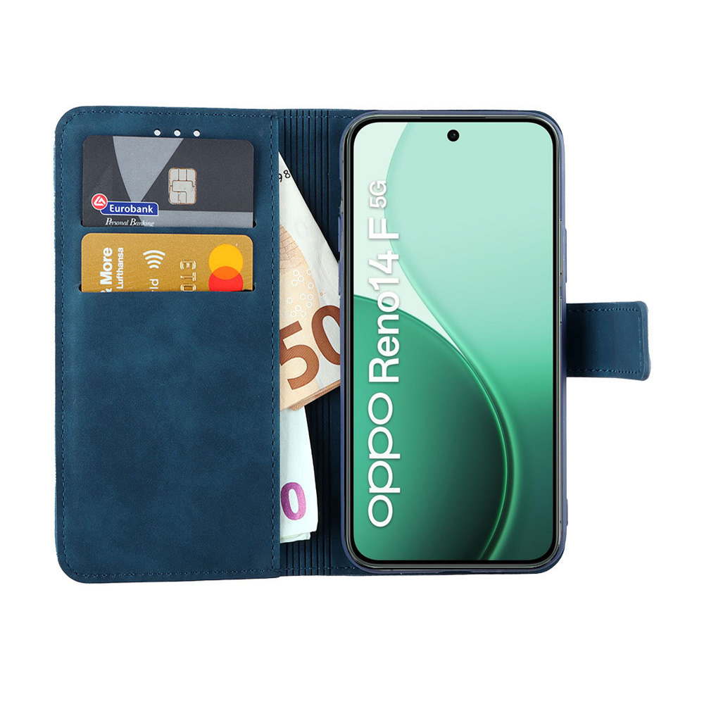 LIME ESSENTIAL ΘΗΚΗ OPPO RENO14 F 5G 6.57in MAGNET BOOK STAND CLIP DARK BLUE - Image 2