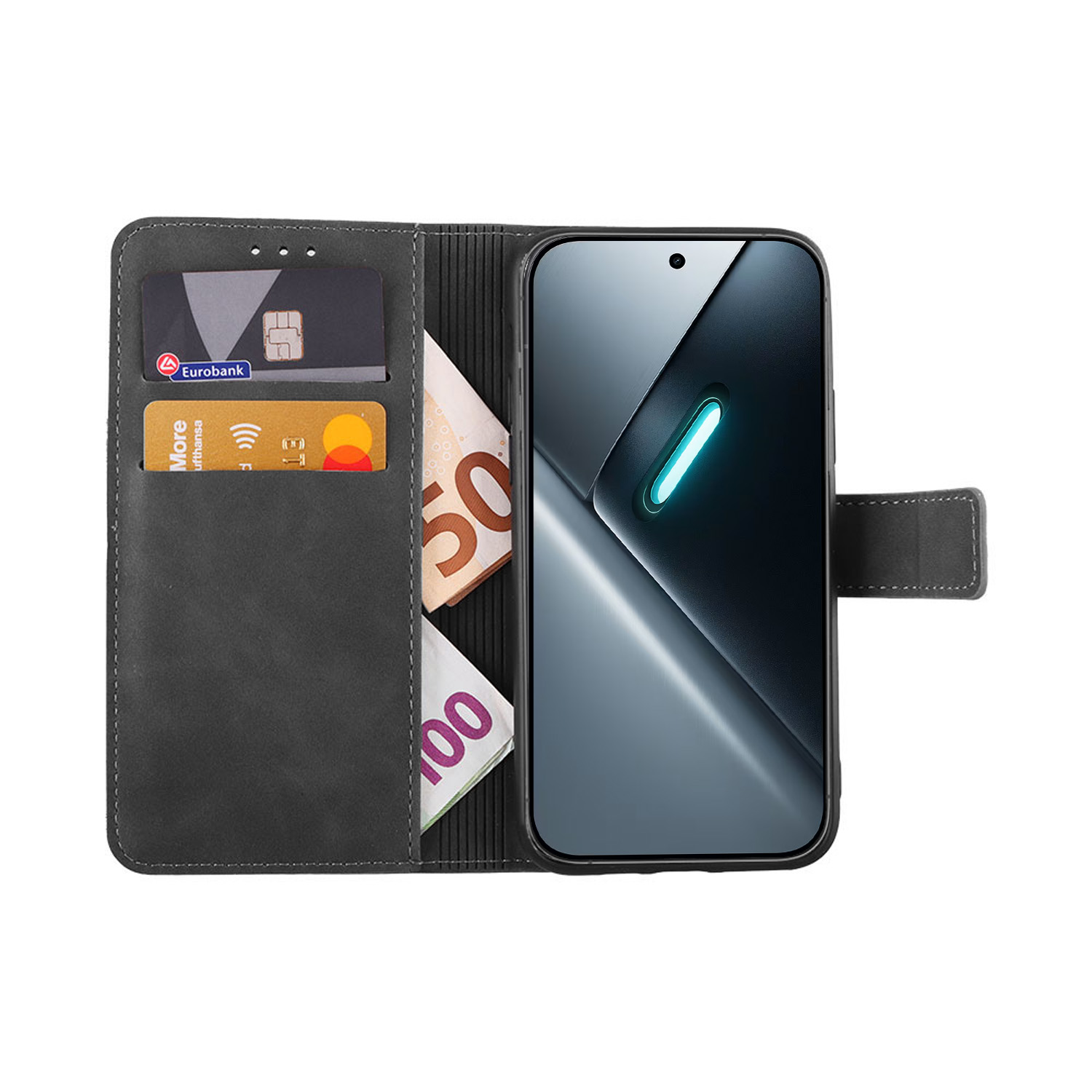 LIME ESSENTIAL ΘΗΚΗ XIAOMI POCO X8 PRO 6.59in MAGNET BOOK STAND CLIP GREY - Image 2