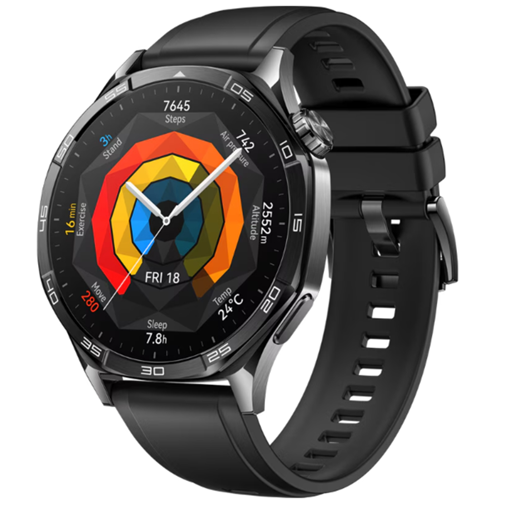 SMART WATCH HUAWEI GT 5 46MM 1.43in 55020DKM ΑΔΙΑΒΡΟΧΟ (BLACK FLUOROELASTOMER STRAP) GR - Image 2