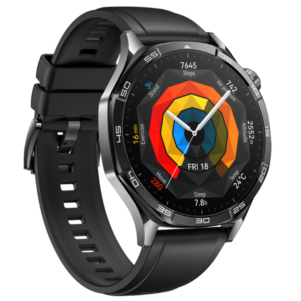SMART WATCH HUAWEI GT 5 46MM 1.43in 55020DKM ΑΔΙΑΒΡΟΧΟ (BLACK FLUOROELASTOMER STRAP) GR - Image 3