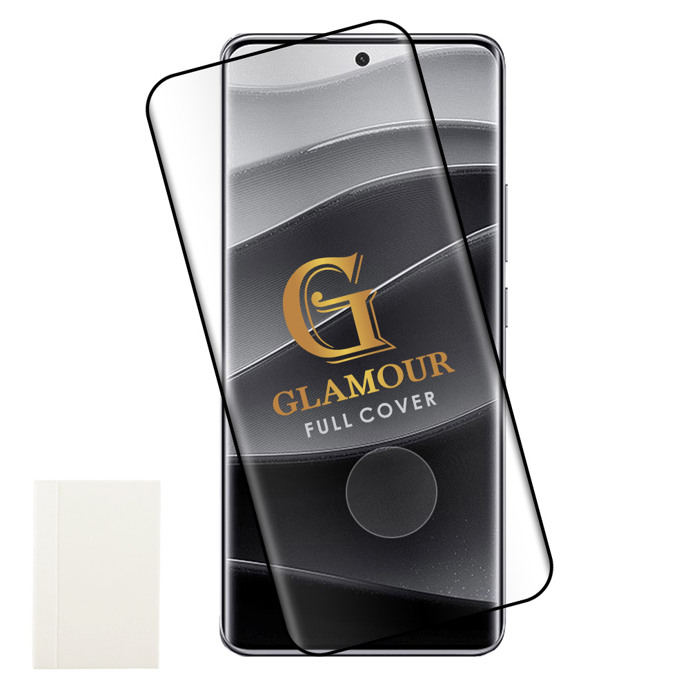 IDOL 1991 GLAMOUR TEMPERED GLASS XIAOMI REDMI NOTE 14 PRO PLUS 5G 6.67in9H 0.30mm FULL COVER 3D FULL GLUE FINGERUNLOCK BLACK+SQU