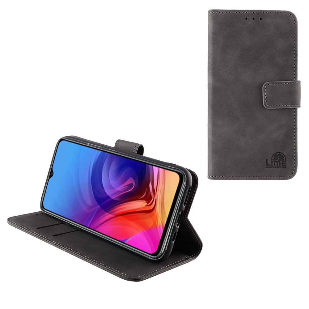LIME ESSENTIAL ΘΗΚΗ SAMSUNG A15 4G A155/A15 5G A156 6.4in MAGNET BOOK STAND CLIP GREY