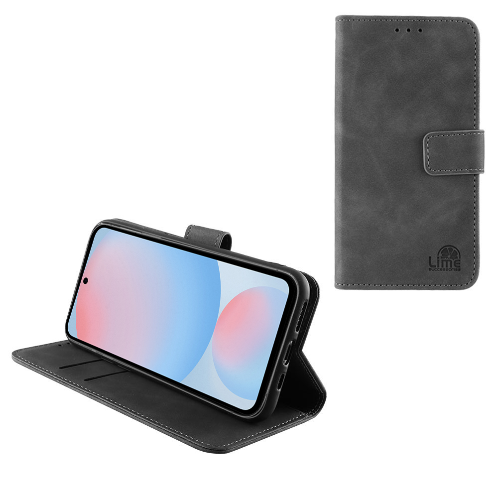 LIME ESSENTIAL ΘΗΚΗ SAMSUNG S24 FE 5G S721 6.7in MAGNET BOOK STAND CLIP GREY