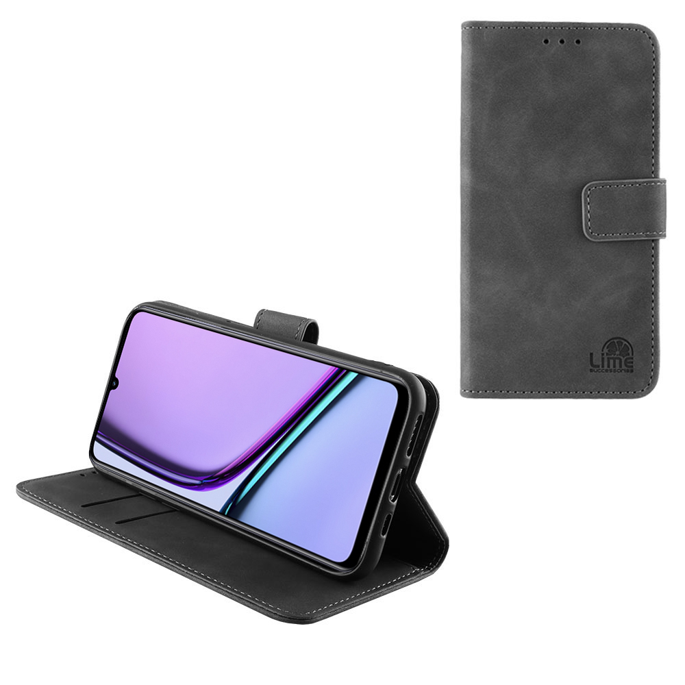 LIME ESSENTIAL ΘΗΚΗ REALME NOTE 60 6.74in MAGNET BOOK STAND CLIP GREY