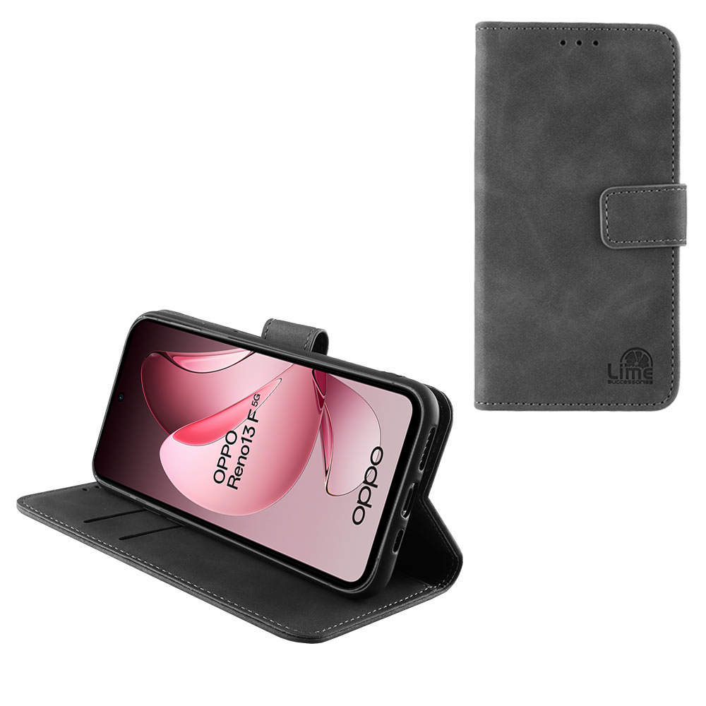 LIME ESSENTIAL ΘΗΚΗ OPPO RENO13 F/ RENO13 FS 5G 6.67in MAGNET BOOK STAND CLIP GREY