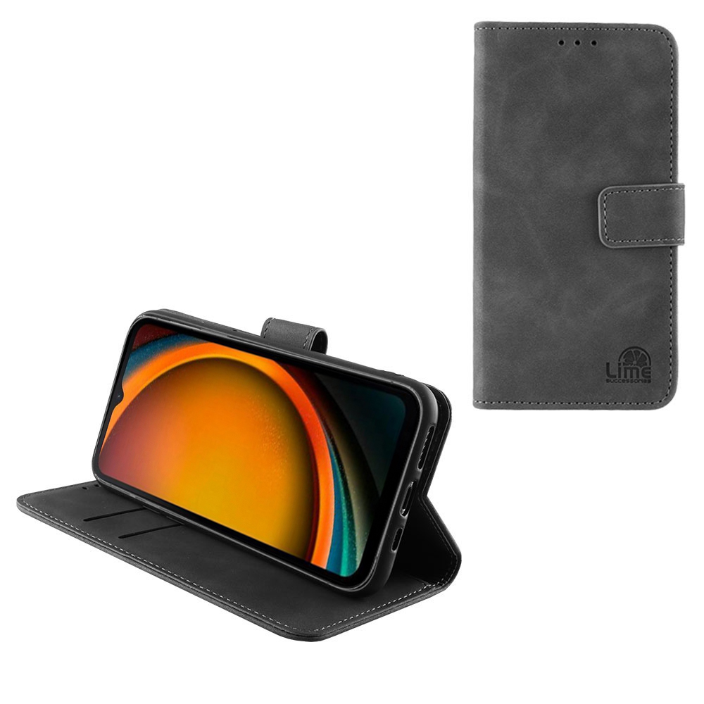 LIME ESSENTIAL ΘΗΚΗ SAMSUNG XCOVER 7 5G G556 6.6in MAGNET BOOK STAND CLIP GREY
