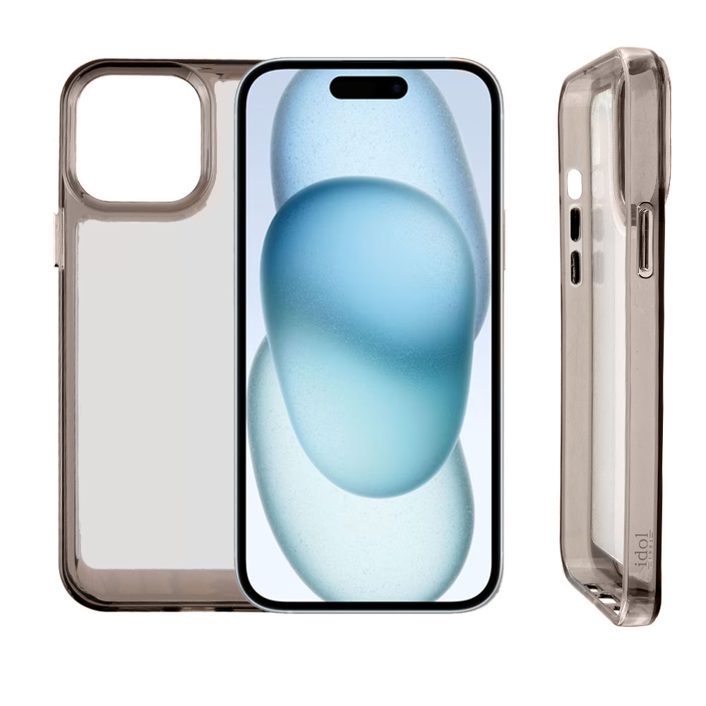 IDOL 1991 CRISTALYTE TPU ΘΗΚΗ IPHONE 15 PLUS 6.7in CAMERA GUARD ΔΙΑΦΑΝΗ ΓΚΡΙ