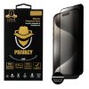 IDOL 1991 PRIVACY ANTISPY TEMPERED GLASS IPHONE 15 PRO 6.1in 9H 0.25mm SEMI CURVED FULL GLUE BLACK