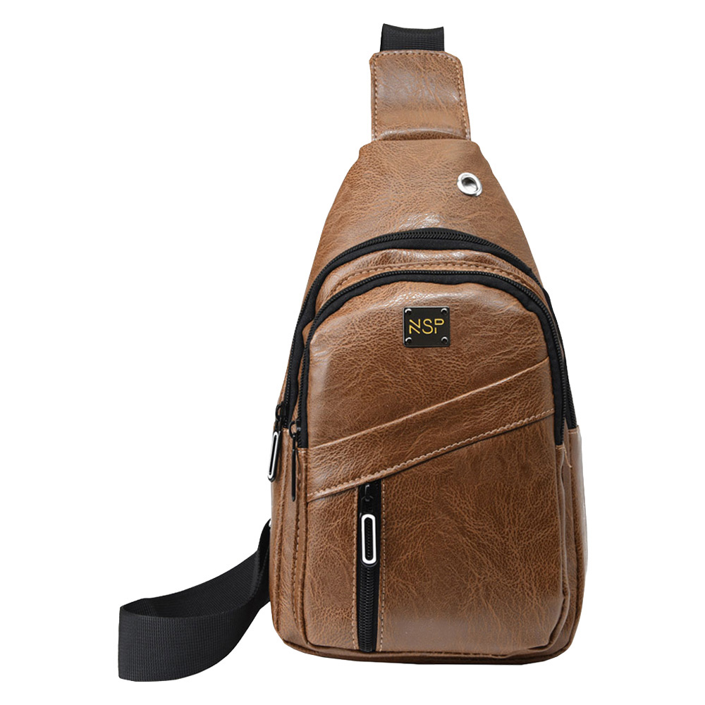 NSP N110 ALMOND ΤΣΑΝΤΑΚΙ CROSSBODY 8.5L ΔΕΡΜΑΤΙΝΟ CAMEL