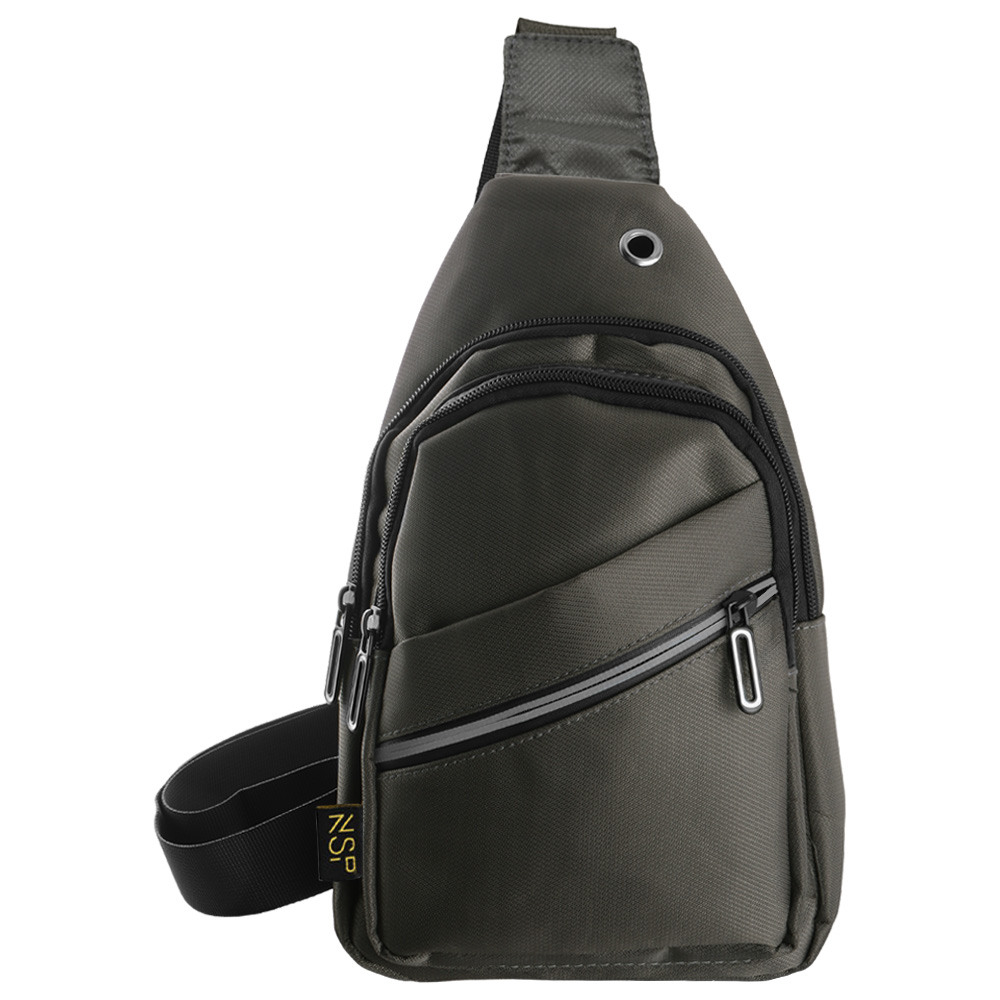 NSP N120 SPORT ΤΣΑΝΤΑΚΙ ΑΔΙΑΒΡΟΧΟ CROSSBODY 7.5L DURABLE ΥΦΑΣΜΑΤΙΝΟ GREY