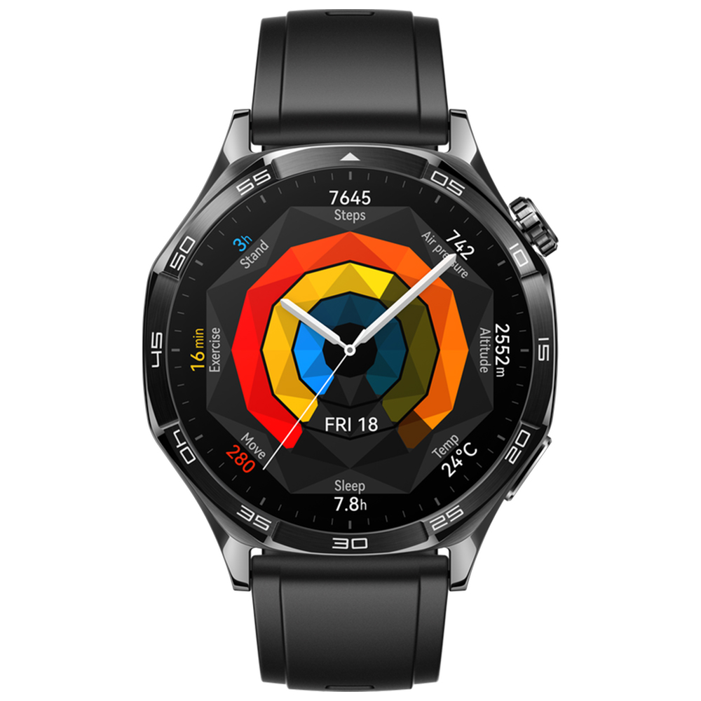 SMART WATCH HUAWEI GT 5 46MM 1.43in 55020DKM ΑΔΙΑΒΡΟΧΟ (BLACK FLUOROELASTOMER STRAP) GR