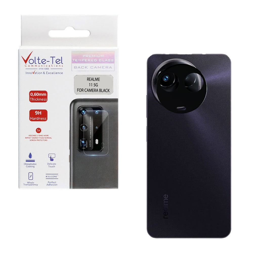 VOLTE-TEL CAMERA GLASS REALME 11 5G 6.72in 9H 0.25mm 3D CURVED BLACK
