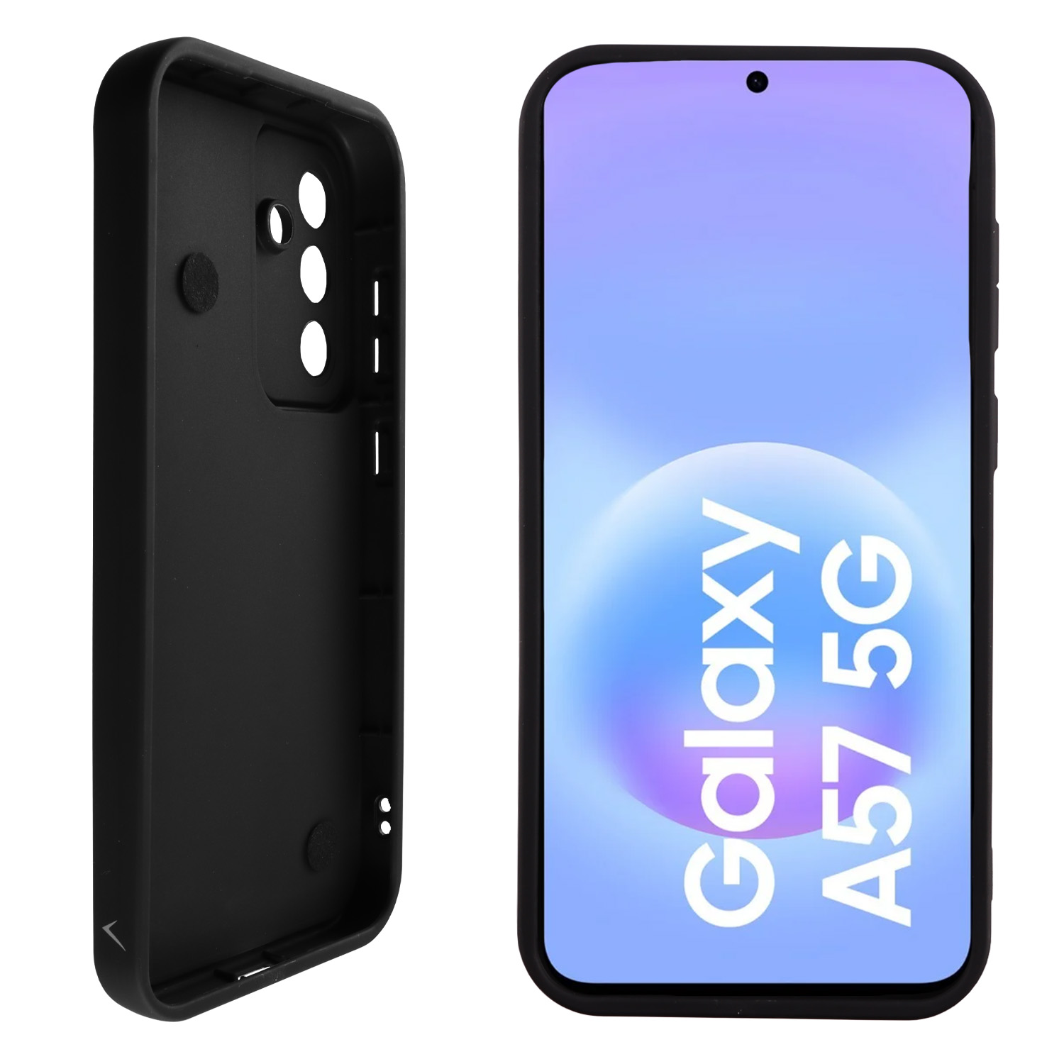 VOLTE-TEL SILICON TPU WITH STRAP ΘΗΚΗ SAMSUNG A57 5G A576 6.7in FULL CAMERA PROTECTION BLACK WITH BLACK BUTTERFLIES - Image 3