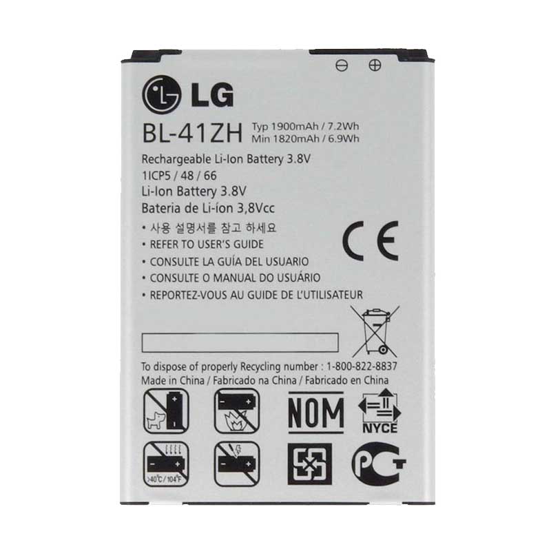 matshop.gr - ΜΠΑΤΑΡΙΑ LG BL-41ZH H340 LEON/D290 1900mAh BULK 3P OR