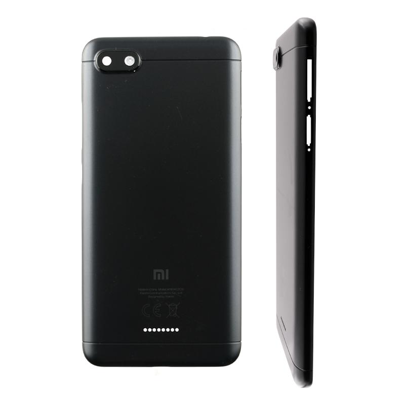 matshop.gr - XIAOMI REDMI 6A BATTERY COVER DUAL SIM ΜΕ ΠΛΑΙΝΑ ΠΛΗΚΤΡΑ+CAMERA LENS BLACK 3P OR
