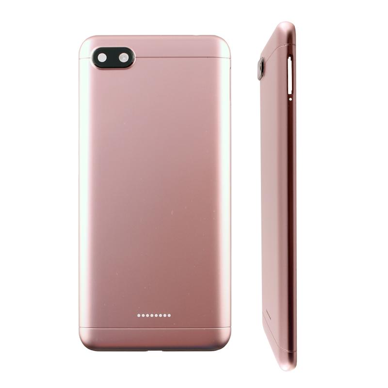 matshop.gr - XIAOMI REDMI 6A BATTERY COVER SINGLE SIM ΜΕ ΠΛΑΙΝΑ ΠΛΗΚΤΡΑ ROSE GOLD 3P OR