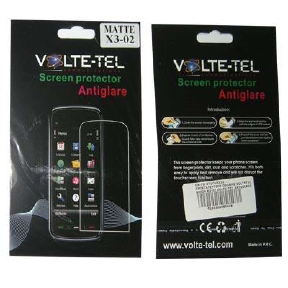matshop.gr - VOLTE-TEL SCREEN PROTECTOR NOKIA X3-02 2.4" ANTIGLARE