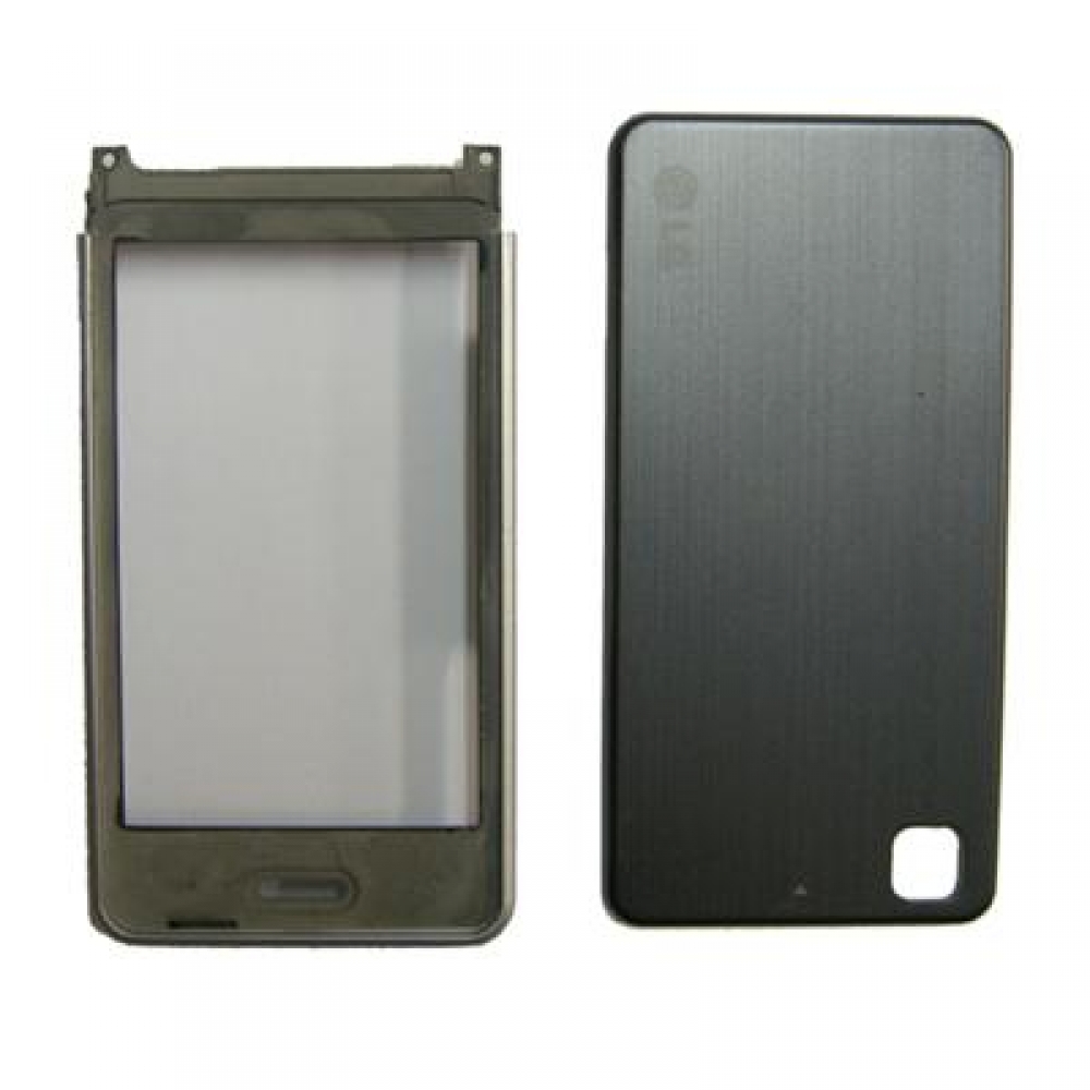 matshop.gr - LG GD510 Pop FRONT-BATTERY COVER SILVER (NO LENS) 3P OR