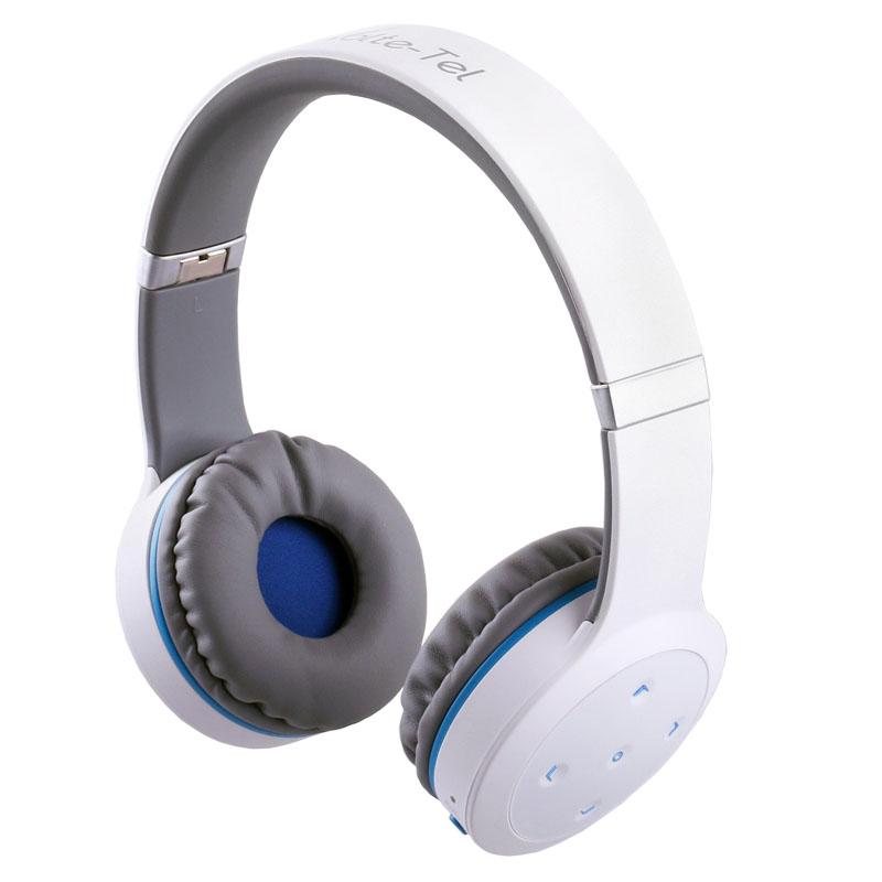 matshop.gr - VOLTE-TEL STEREO BLUETOOTH HEADPHONES V SOUND PRO VT900 WHITE-GREY-BLUE