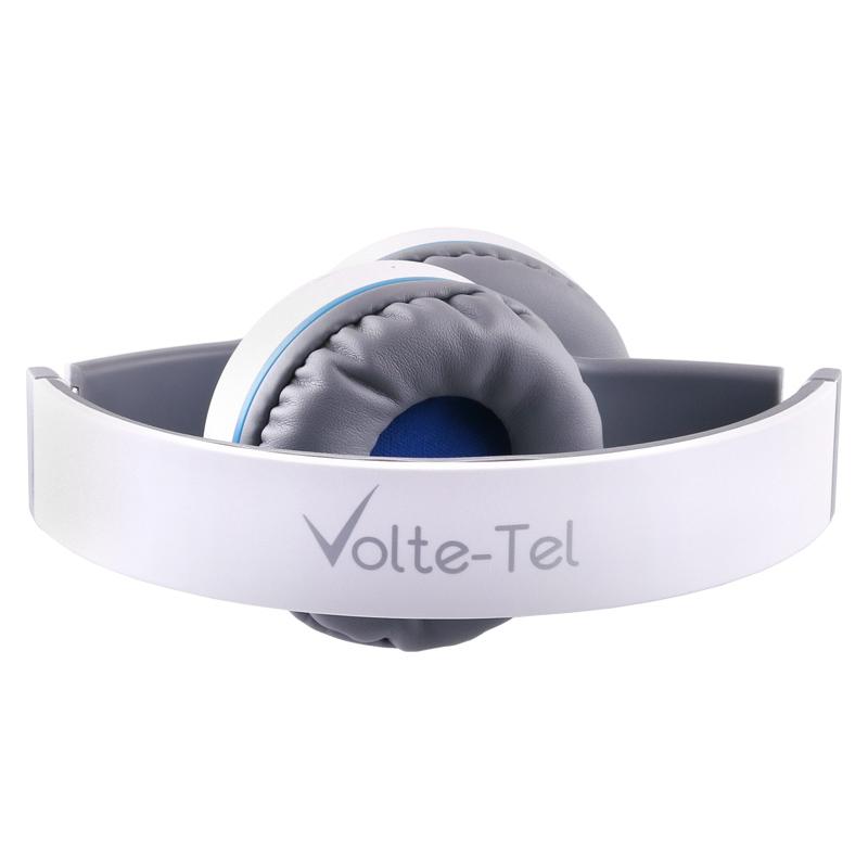 matshop.gr - VOLTE-TEL STEREO BLUETOOTH HEADPHONES V SOUND PRO VT900 WHITE-GREY-BLUE