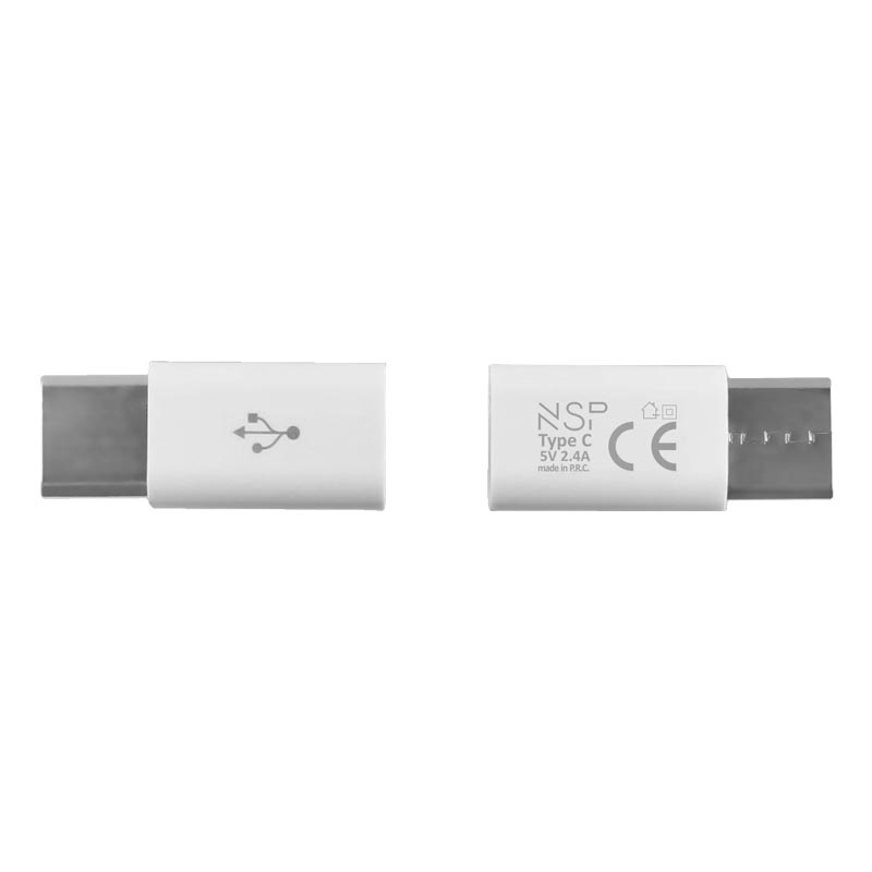 matshop.gr - NSP ΜΕΤΑΤΡΟΠΕΑΣ MICRO USB FEMALE TO TYPE C MALE WHITE