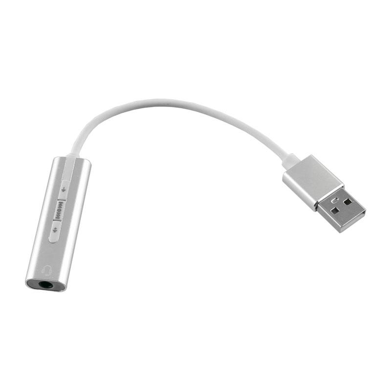 matshop.gr - NSP SOUND CARD SC01 USB TO JACK 3.5MM FEMALE FOR MAC/PS4 SILVER