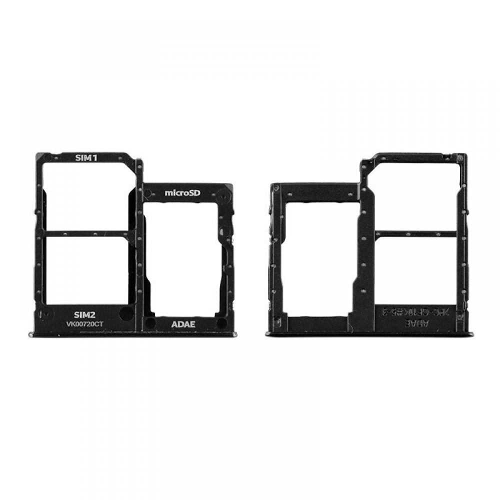 matshop.gr - SAMSUNG A41 A415 DUAL SIM CARD/MEMORY HOLDER BLACK GH98-45275A ORIGINAL SERVICE PACK