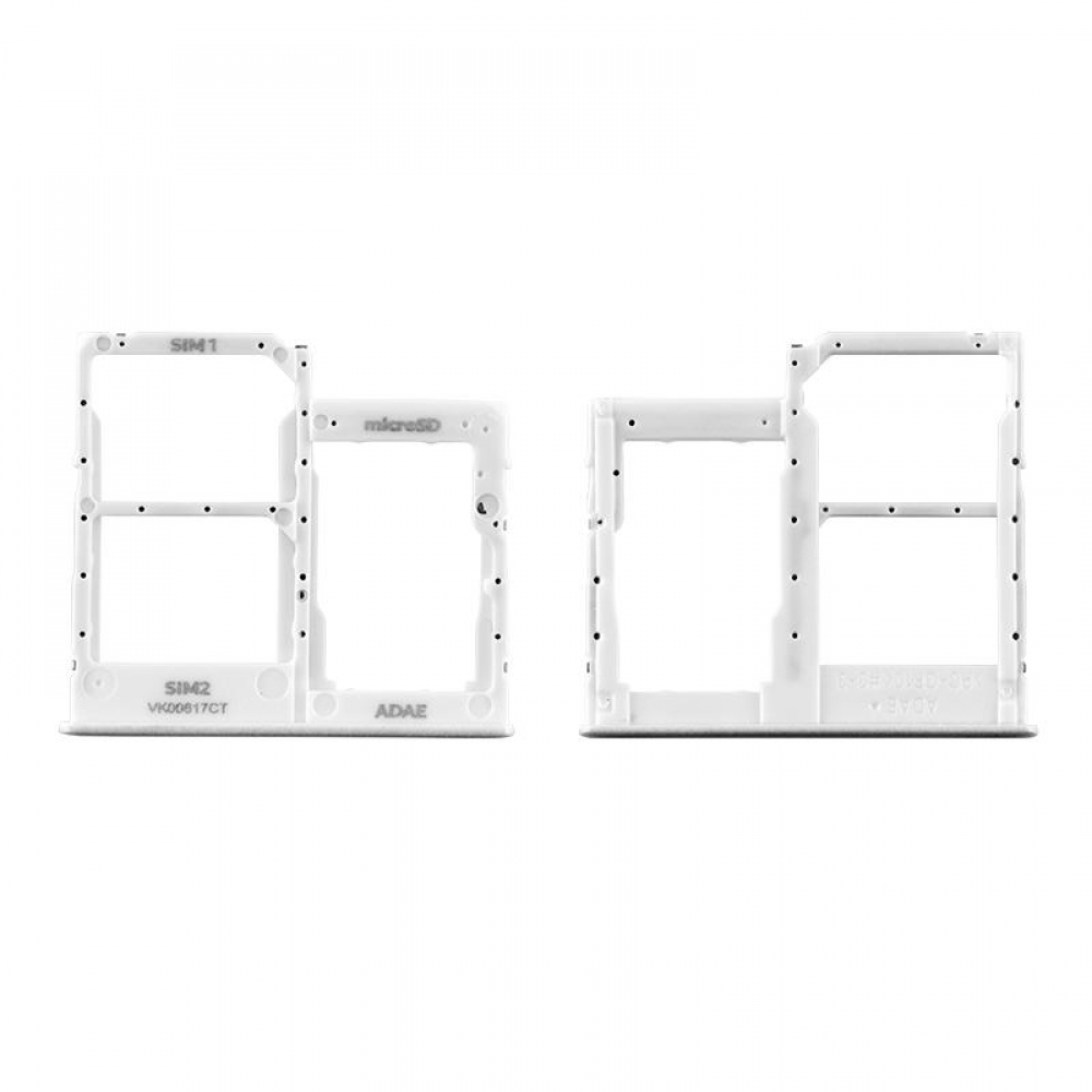 matshop.gr - SAMSUNG A41 A415 DUAL SIM CARD/MEMORY HOLDER WHITE GH98-45275C ORIGINAL SERVICE PACK