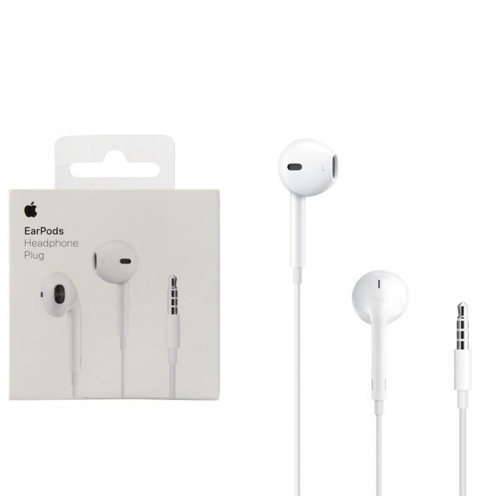 matshop.gr - APPLE HANDS FREE STEREO EARPODS WITH REMOTE AND MIC MNHF2ZM/A 3.5m WHITE PACKING OR