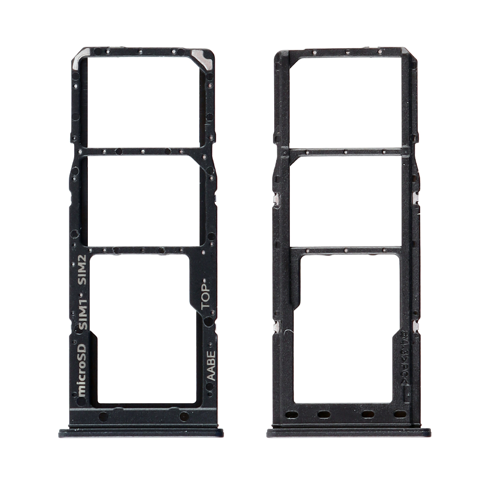 matshop.gr - SAMSUNG A12 A125 DUAL SIM CARD + MEMORY HOLDER BLACK GH98-46124A ORIGINAL SERVICE PACK