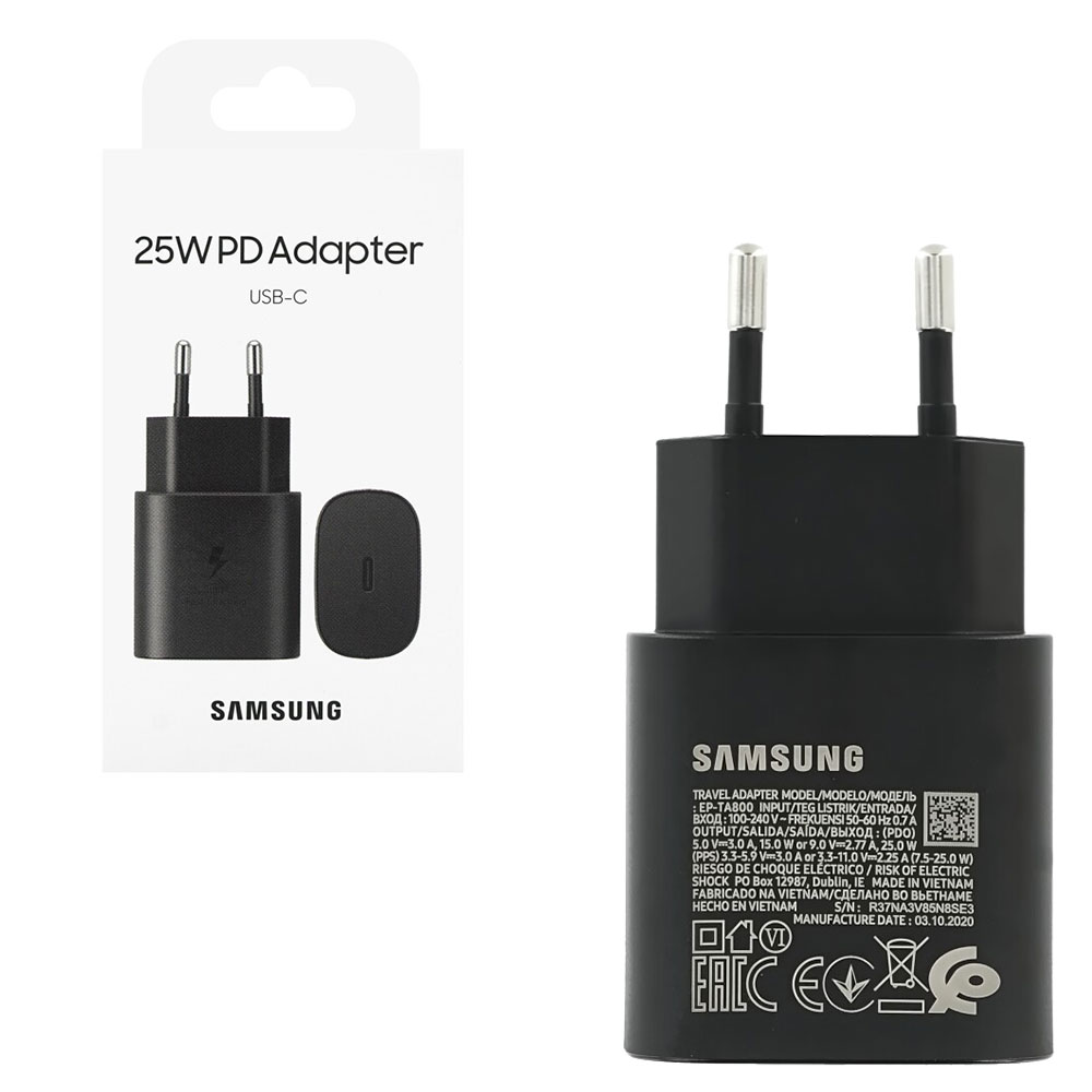 matshop.gr - TRAVEL SAMSUNG EP-TA800NBEGEU TYPE C 5V 3A/9V 2.77A 25W BLACK PACKING OR