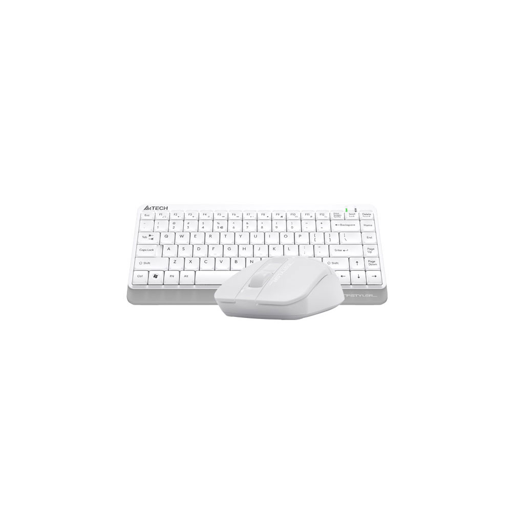 matshop.gr - A4 TECH FSTYLER COMBO FG1112S ΑΣΥΡΜΑΤΟ ΠΛΗΚΤΡΟΛΟΓΙΟ Η/Υ USB FGK-11 EN/GR + ΑΣΥΡΜΑΤΟ ΠΟΝΤΙΚΙ FG12S ΑΘΟΡΥΒΟ CLICK WHITE GR