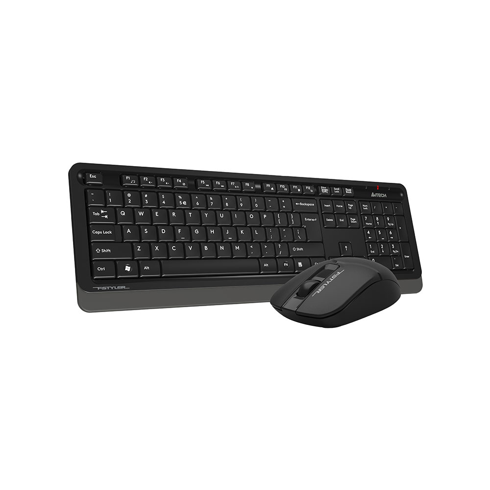 matshop.gr - A4 TECH FSTYLER COMBO FG1012S ΑΣΥΡΜΑΤΟ ΠΛΗΚΤΡΟΛΟΓΙΟ Η/Υ USB FGK-10 EN/GR + ΑΣΥΡΜΑΤΟ ΠΟΝΤΙΚΙ FG12S ΑΘΟΡΥΒΟ CLICK BLACK GR