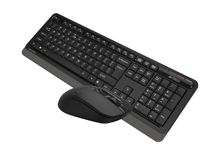 matshop.gr - A4 TECH FSTYLER COMBO FG1012S ΑΣΥΡΜΑΤΟ ΠΛΗΚΤΡΟΛΟΓΙΟ Η/Υ USB FGK-10 EN/GR + ΑΣΥΡΜΑΤΟ ΠΟΝΤΙΚΙ FG12S ΑΘΟΡΥΒΟ CLICK BLACK GR