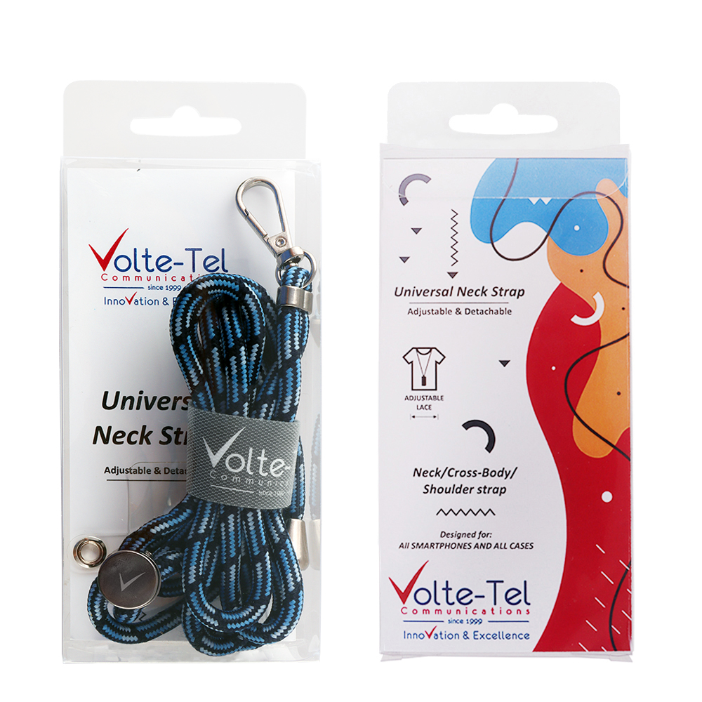 matshop.gr - VOLTE-TEL NECK STRAP - ΛΟΥΡΑΚΙ ΛΑΙΜΟΥ ΓΙΑ ΘΗΚΕΣ ΜΠΛΕ-ΜΑΥΡΟ VT06
