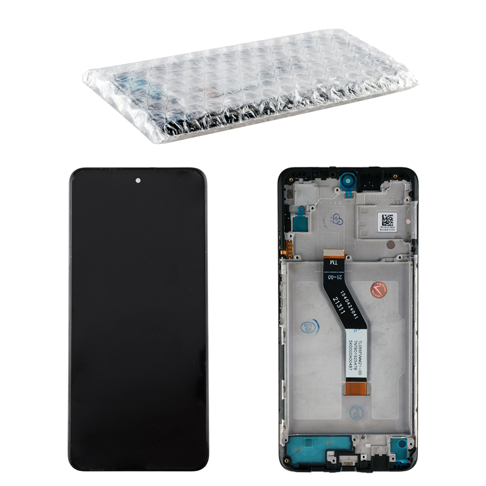 matshop.gr - XIAOMI POCO M4 PRO 5G ΟΘΟΝΗ + TOUCH SCREEN + LENS + FRAME BLACK REF. OR