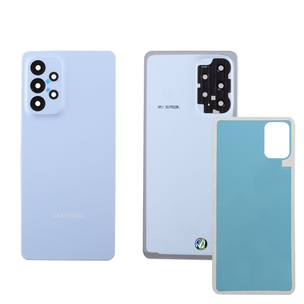 matshop.gr - SAMSUNG A53 A536 BATTERY COVER + LENS + ΦΙΛΜ ΑΔΙΑΒΡΟΧΟΠΟΙΗΣΗΣ LIGHT BLUE 3P OR