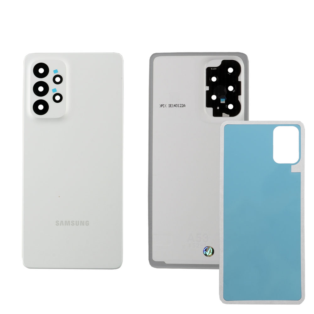 matshop.gr - SAMSUNG A53 A536 BATTERY COVER + LENS + ΦΙΛΜ ΑΔΙΑΒΡΟΧΟΠΟΙΗΣΗΣ WHITE 3P OR