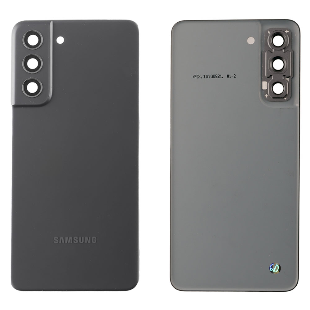 matshop.gr - SAMSUNG S21 FE 5G G990 BATTERY COVER + LENS BLACK 3P OR