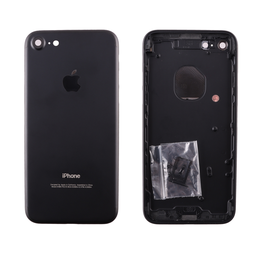 matshop.gr - IPHONE 7 4.7" BATTERY COVER BLACK +SIDE KEYS+SIM HOLDER