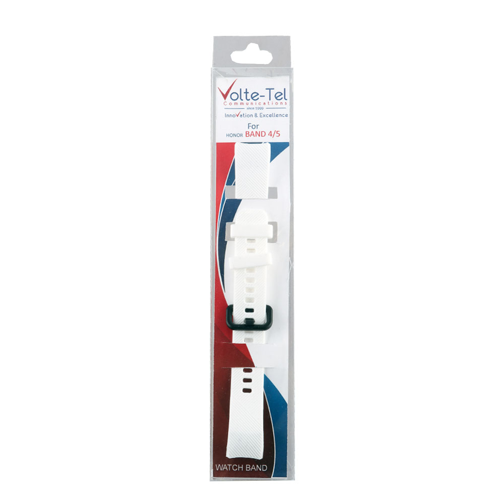 matshop.gr - VOLTE-TEL ΛΟΥΡΑΚΙ ΣΙΛΙΚΟΝΗΣ HUAWEI HONOR BAND 4/HONOR BAND 5 WHITE