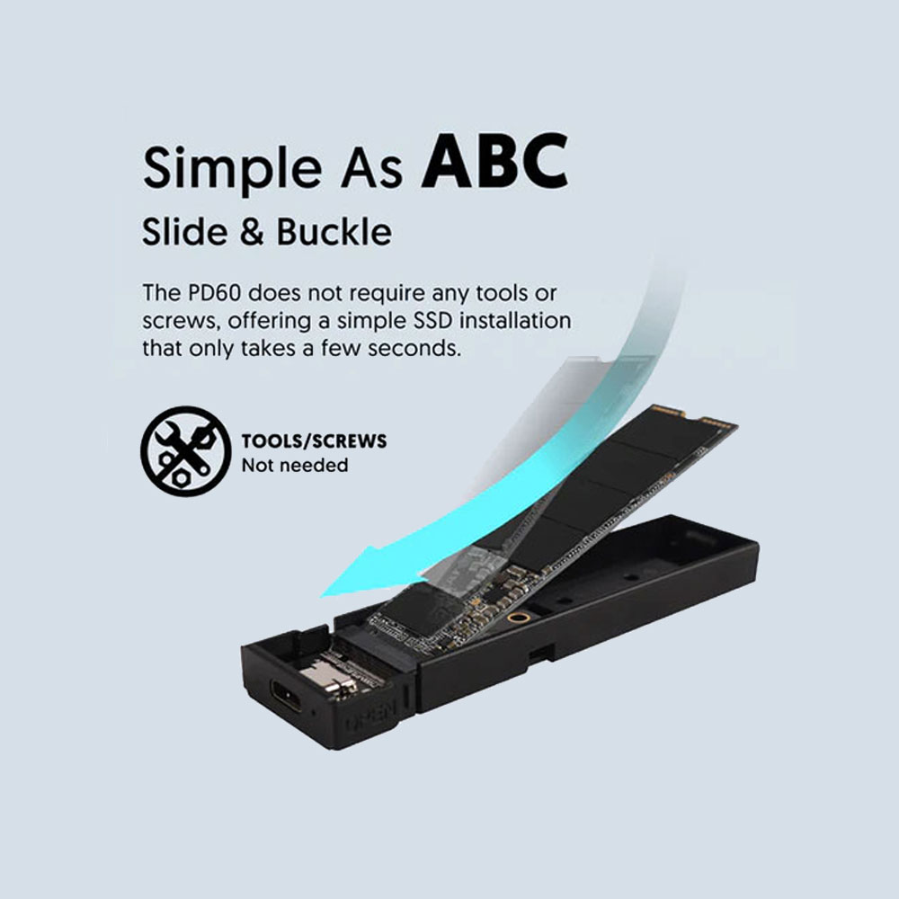 matshop.gr - SILICON POWER PD60 ΘΗΚΗ ΔΙΣΚΩΝ M.2 PCIe NVMe SSD / M.2 SATA SSD 2230 / 2242 / 2260 / 2280 M.2 M-KEY USB 3.2 GEN 2 ALUMINIUM