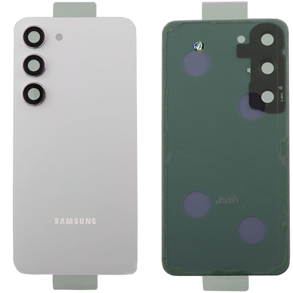 matshop.gr - SAMSUNG S23 5G S911 BATTERY COVER + LENS CREAM 3P OR