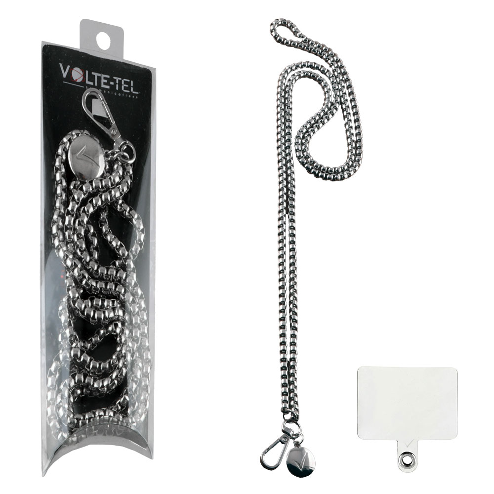 matshop.gr - VOLTE-TEL NECK STRAP - ΑΛΥΣΙΔΑ ΛΑΙΜΟΥ ΓΙΑ ΘΗΚΕΣ SILVER VT416