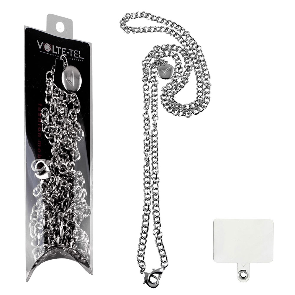 matshop.gr - VOLTE-TEL NECK STRAP - ΑΛΥΣΙΔΑ ΛΑΙΜΟΥ ΓΙΑ ΘΗΚΕΣ SILVER VT423 120cm
