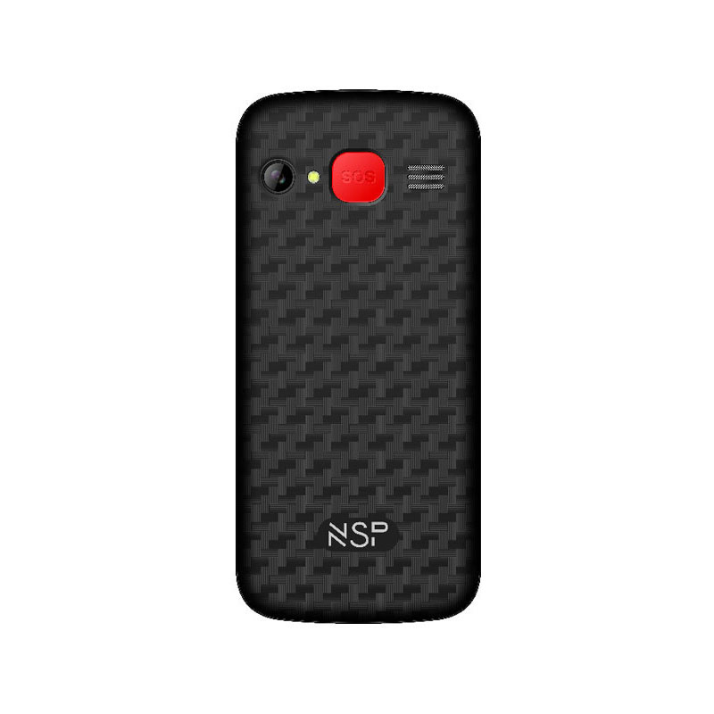 ΚΙΝΗΤΟ ΜΕ ΠΛΗΚΤΡΑ NSP 2000DS 2G 1.8" DUAL SIM 32MB/32MB RADIO-MP3/MP4 SOS BUTTON BLACK/BLACK + HANDS FREE GR