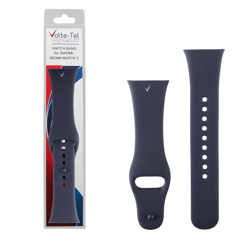 VOLTE-TEL VT142 ΛΟΥΡΑΚΙ ΡΟΛΟΓΙΟΥ ΣΙΛΙΚΟΝΗΣ XIAOMI REDMI WATCH 3 DARK BLUE
